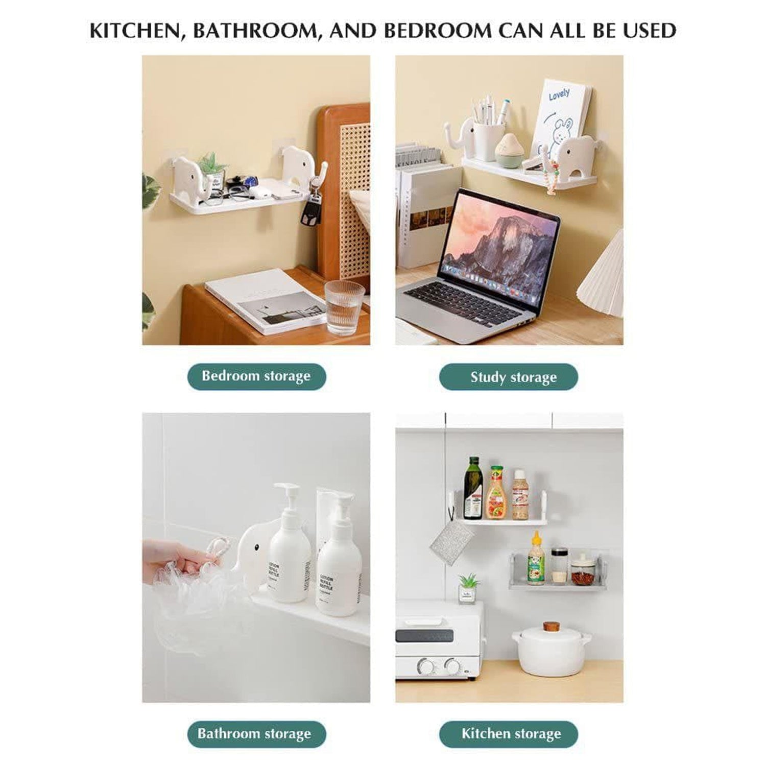 Elephant shelf organizer for kitchen and bedroom Elephant shelf organizer for kitchen and bedroom